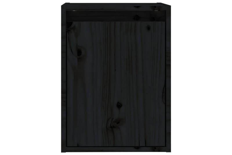 Väggskåp svart 30x30x40 cm massiv furu - Svart - Förvaring - Hylla - Vägghylla
