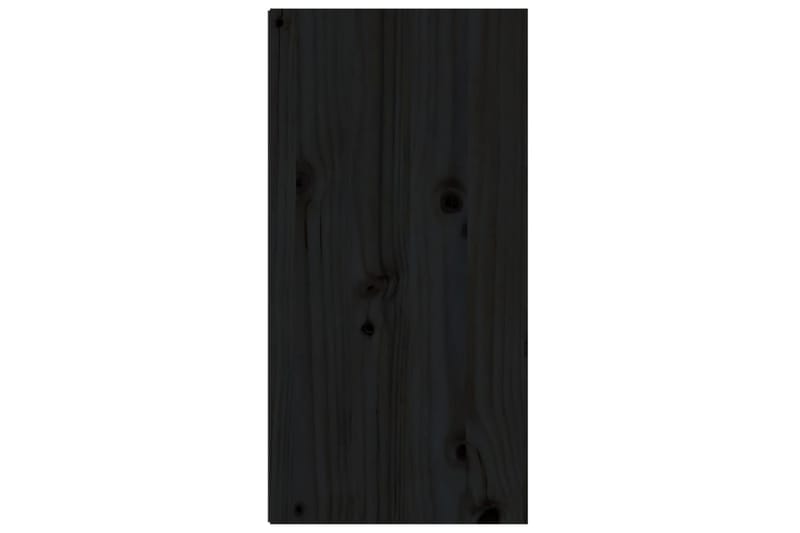 Väggskåp svart 30x30x60 cm massiv furu - Svart - Vägghylla