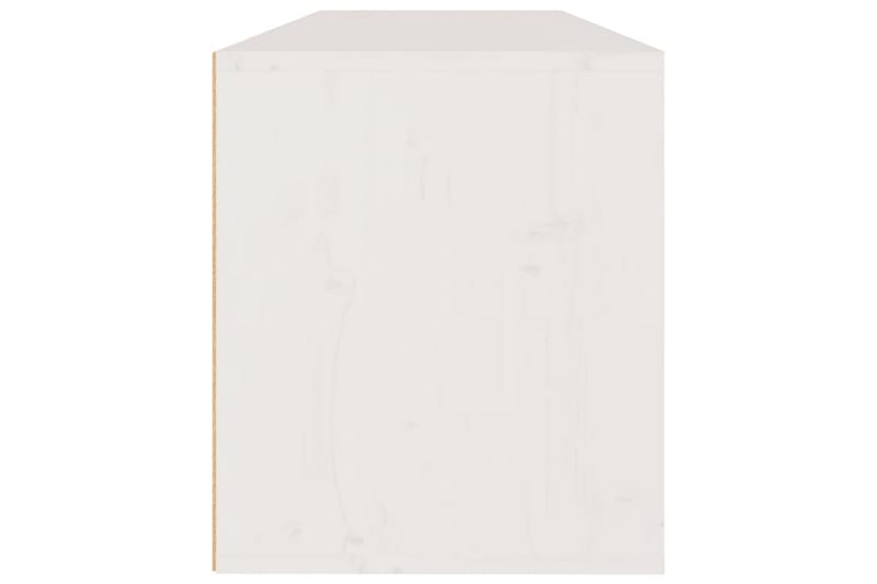 Väggskåp vit 100x30x35 cm massiv furu - Vit - Vägghylla