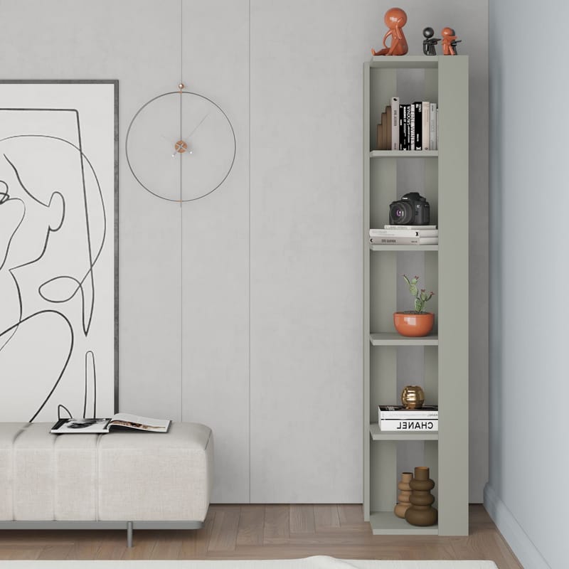 Verina Bokhylla 161 cm - Ash Green - Förvaring - Hylla - Hörnhylla