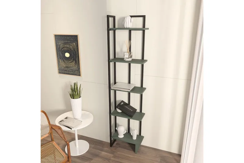 Veylar Bokhylla 36,4 cm - Svart/Grön - Förvaring - Hylla - Bokhylla