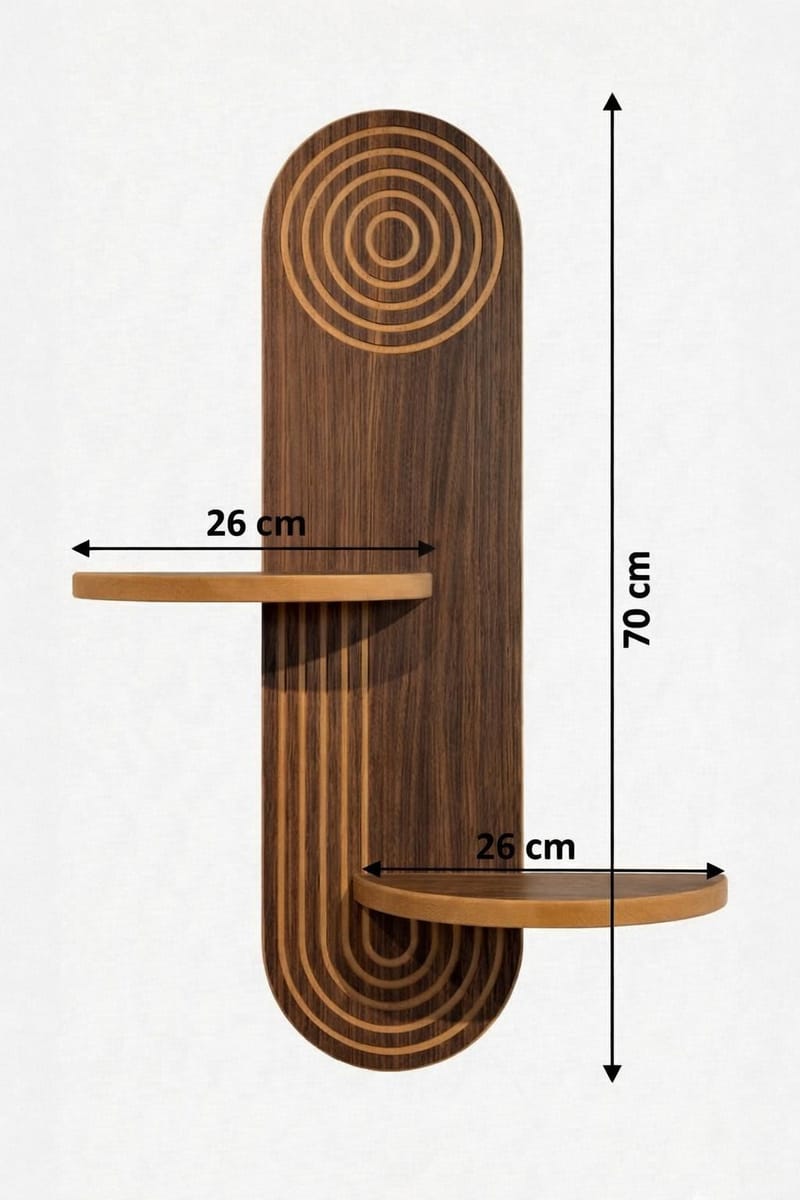 Virlin Vägghylla 26x35x13 cm - Wenge - Förvaring - Hylla - Vägghylla