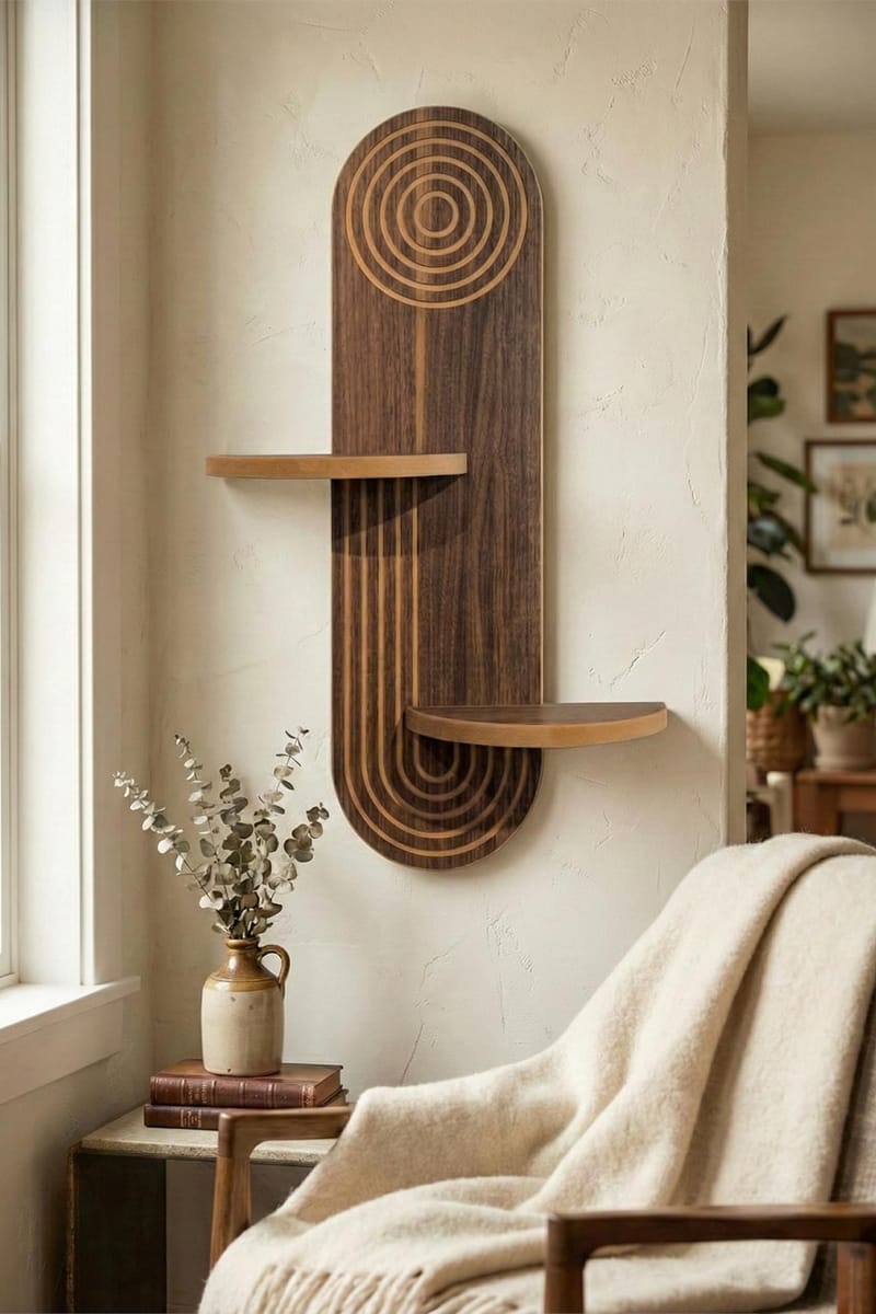 Virlin Vägghylla 26x35x13 cm - Wenge - Förvaring - Hylla - Vägghylla