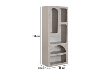 Wenus Bokhylla 60 cm - Travertine/Sandsten - Förvaring - Hylla - Bokhylla