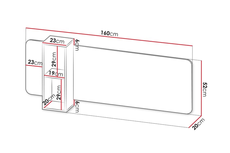 Zalricus Vägghylla 160 cm - Beige - Förvaring - Hylla - Vägghylla