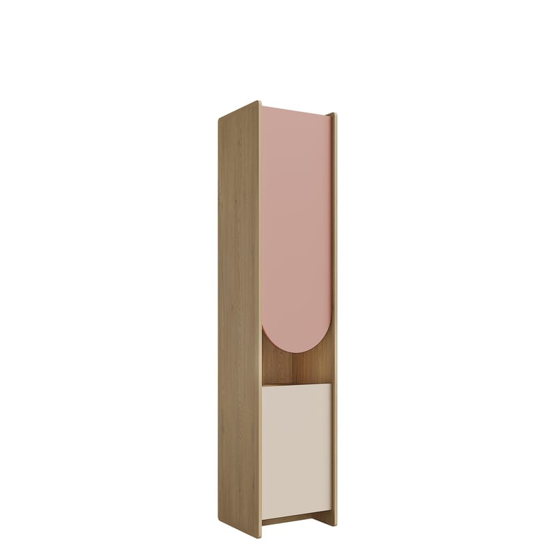 Zarek Bokhylla 44x198 cm, brun, rosa, beige