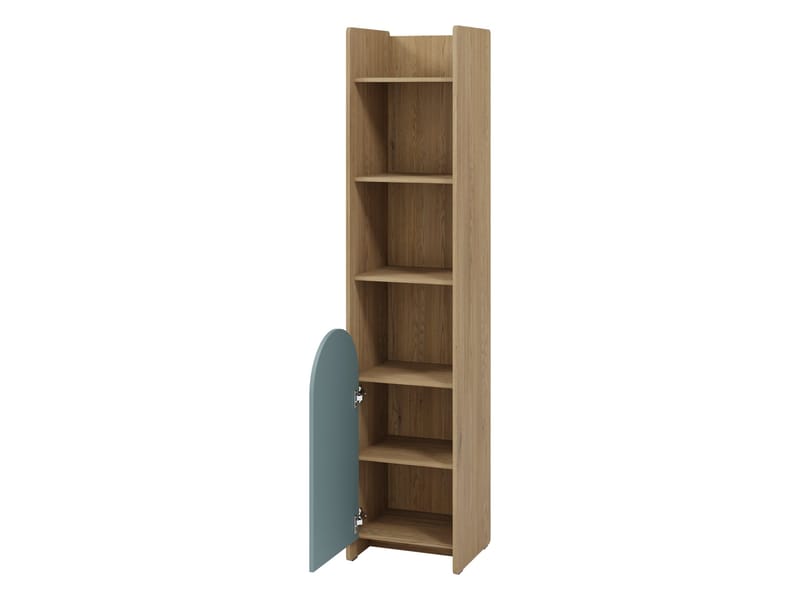 Zarek Bokhylla 44x198 cm - brun och blå - Förvaring - Hylla - Bokhylla