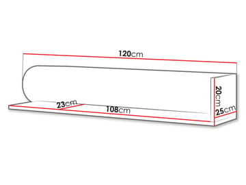 Zarek Vägghylla 120 cm - brun och rosa - Förvaring - Hylla - Vägghylla