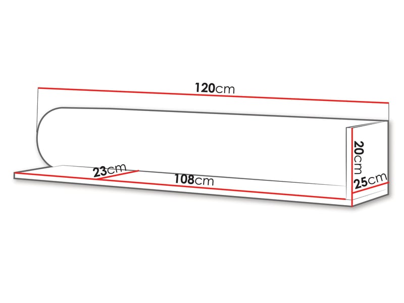 Zarek Vägghylla 120 cm - brun och rosa - Förvaring - Hylla - Vägghylla