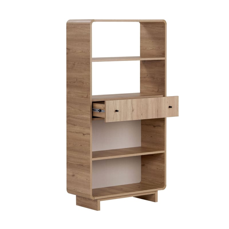 Zavio Bokhylla 78x153x34 cm - Ek - Förvaring - Hylla - Bokhylla