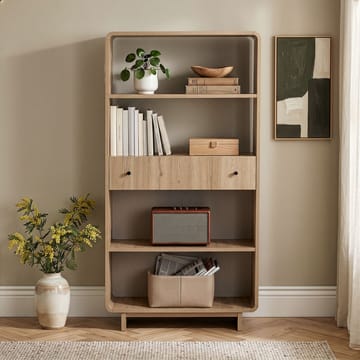 Zavio Bokhylla 78x153x34 cm - Ek - Förvaring - Hylla - Bokhylla