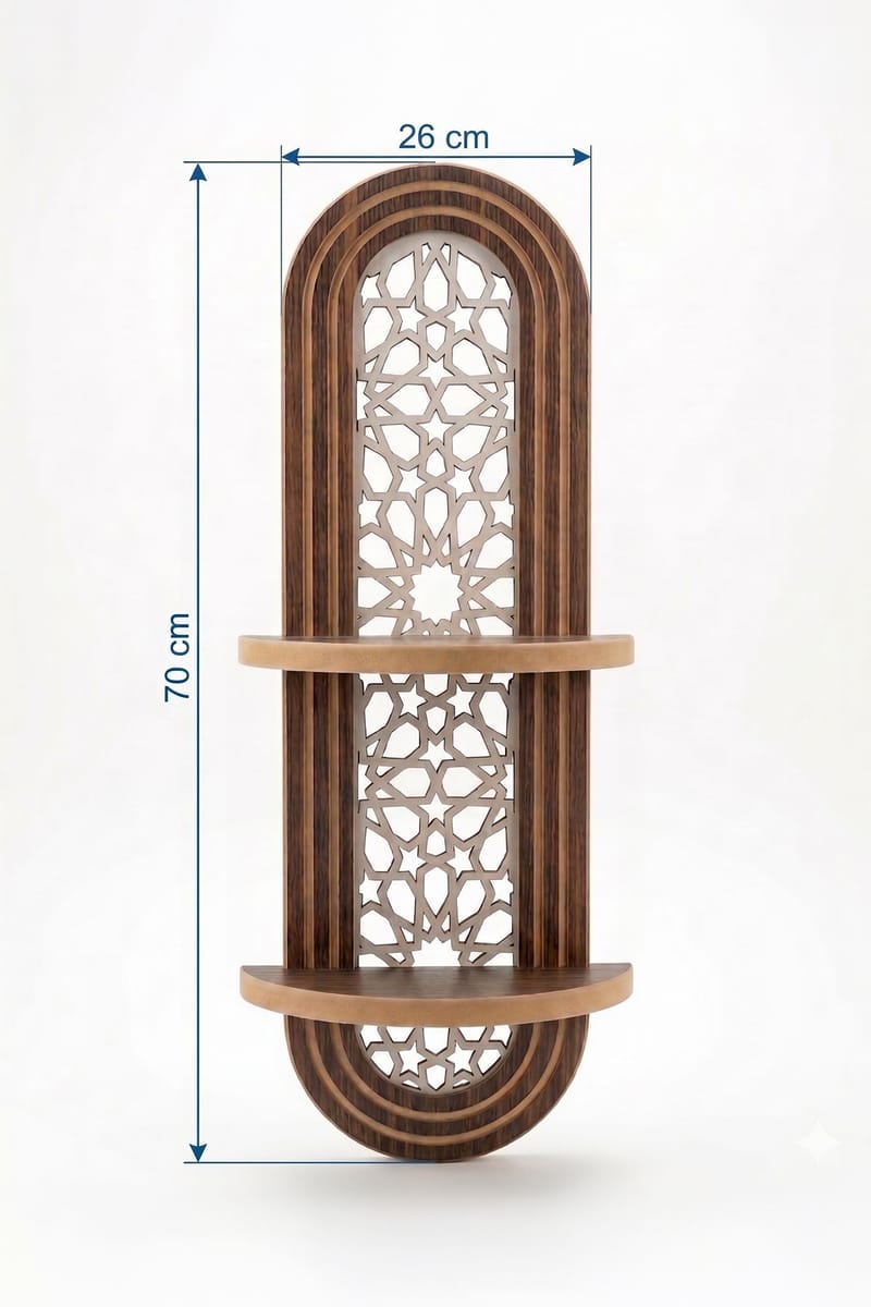 Zayra Vägghylla 26x70 cm - Brun - Förvaring - Hylla - Vägghylla