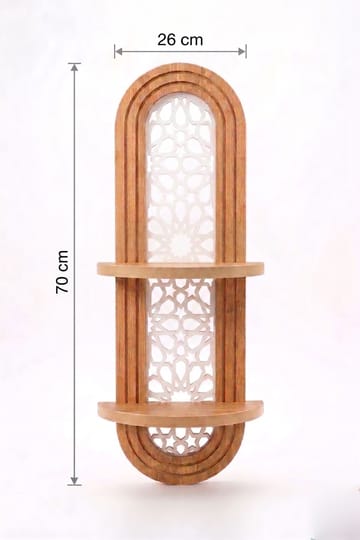 Zayra Vägghylla 26x70 cm i Trä med Plastbakstycke - Brun - Förvaring - Hylla - Vägghylla