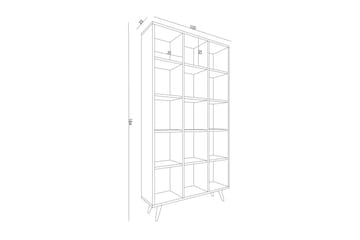 Zipa Bokhylla 100 cm - Ek - Förvaring - Hylla - Bokhylla