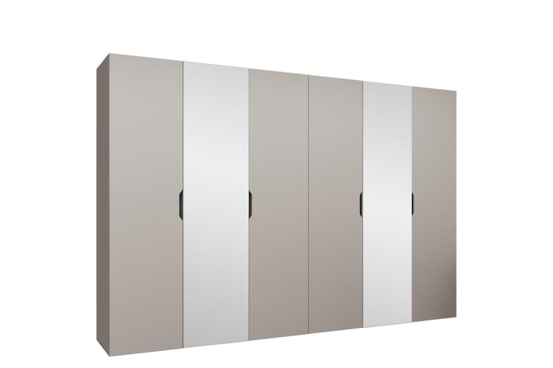 Abano Garderob m. Spegel 52x202 cm - Beige - Förvaring - Klädförvaring - Garderob & garderobssystem