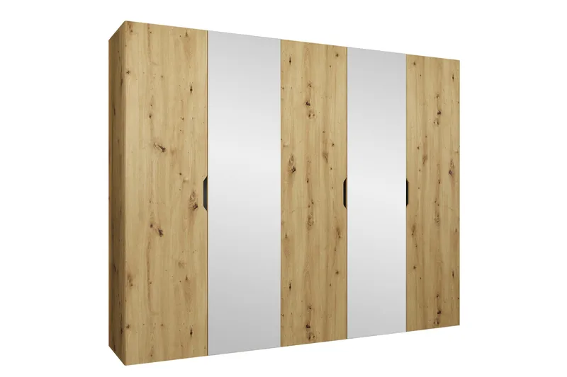 Abano Garderob m. Spegel 52x202 cm - Brun - Förvaring - Klädförvaring - Garderob & garderobssystem