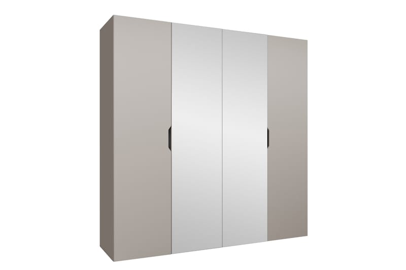 Abano Garderob m. Spegel 52x202 cm, Brun/Beige