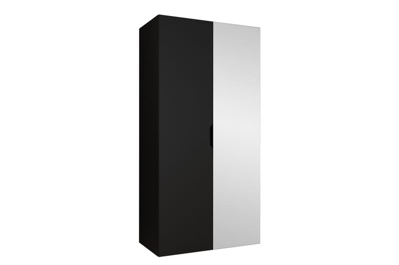 Abano Garderob m. Spegel 52x202 cm - Svart - Förvaring - Klädförvaring - Garderob & garderobssystem