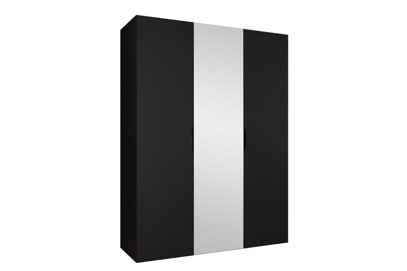 Abano Garderob m. Spegel 52x202 cm - Svart - Förvaring - Klädförvaring - Garderob & garderobssystem