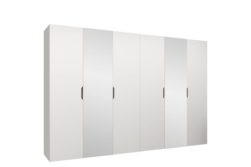 Abano Garderob m. Spegel 52x202 cm - Vit - Förvaring - Klädförvaring - Garderob & garderobssystem