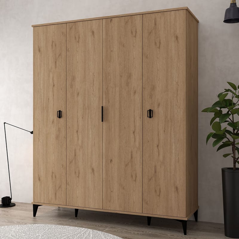 Addeva Garderob 164x200x52 cm - Sapphire Oak - Förvaring - Klädförvaring - Garderob & garderobssystem - Klädskåp & fristående garderob