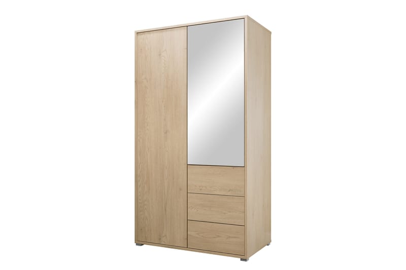 Agawal Garderob med Spegel 100x175 cm, Brun