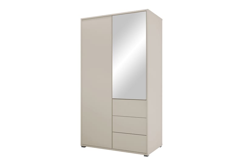 Agawal Garderob med Spegel 100x178 cm - Beige - Förvaring - Klädförvaring - Garderob & garderobssystem