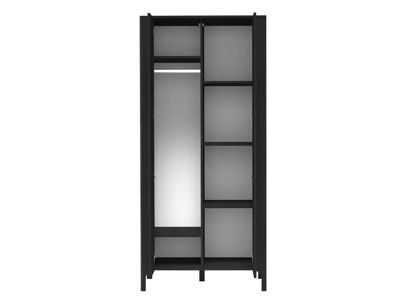 Aggarwal Garderob 90 cm i Målat Trä - Svart - Förvaring - Klädförvaring - Garderob & garderobssystem