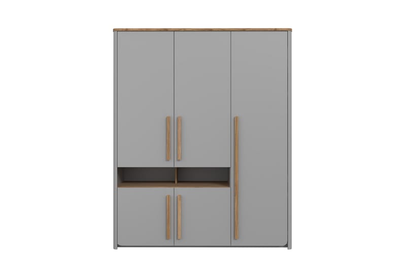 Ahmetbay Garderob 59x158 cm - Grå/Brun - Förvaring - Klädförvaring - Garderob & garderobssystem