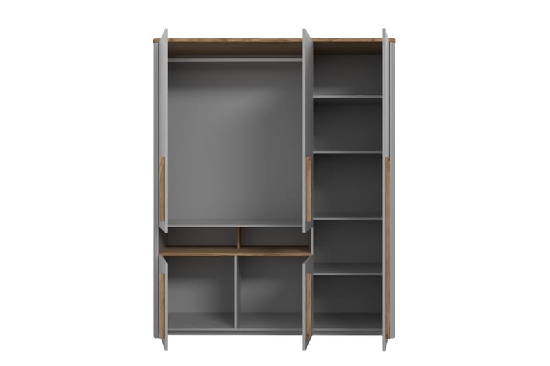 Ahmetbay Garderob 59x158 cm - Grå/Brun - Förvaring - Klädförvaring - Garderob & garderobssystem