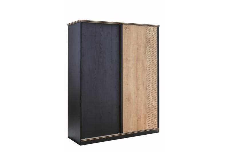 Ajnabi Garderob 164x206 cm Svart/Brun - Hanah Home - Garderob & garderobssystem - Klädskåp & fristående garderob