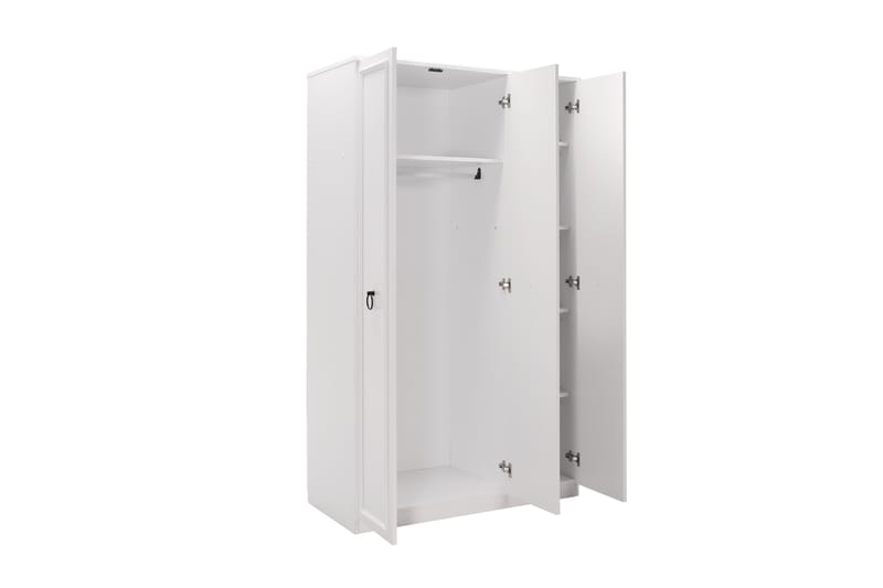 Ajra Garderob 103x185 cm Vit - Hanah Home - Förvaring - Klädförvaring - Garderob & garderobssystem