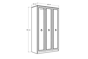 Ajra Garderob 103x185 cm Vit - Hanah Home - Förvaring - Klädförvaring - Garderob & garderobssystem