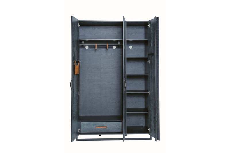 Akansha Garderob 132x210 cm Blå - Hanah Home - Garderob & garderobssystem - Klädskåp & fristående garderob