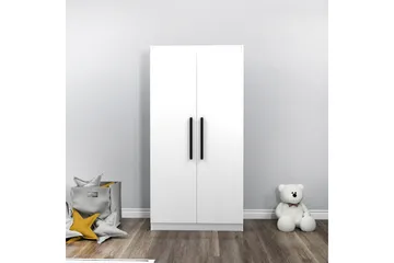 Akser Garderob 90x180 cm - Vit - Förvaring - Klädförvaring - Garderob & garderobssystem