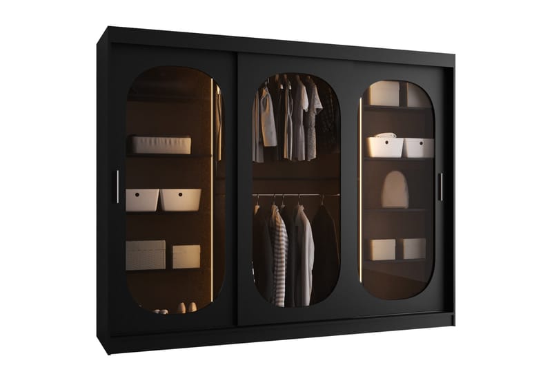 Allegra Garderob 250x200 cm - Svart - Förvaring - Klädförvaring - Garderob & garderobssystem