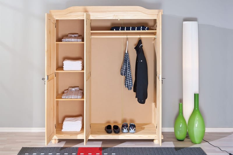 Amalia Garderob 150 cm - Furu - Förvaring - Klädförvaring - Garderob & garderobssystem