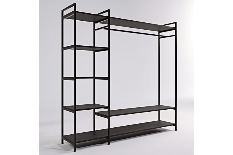Amerbach Garderob 180x40 cm - Svart - Förvaring - Klädförvaring - Garderob & garderobssystem
