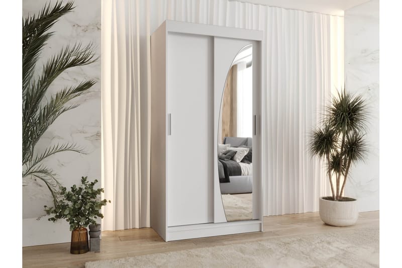 Amira Garderob m. Spegel 100x200 cm - Förvaring - Klädförvaring - Garderob & garderobssystem