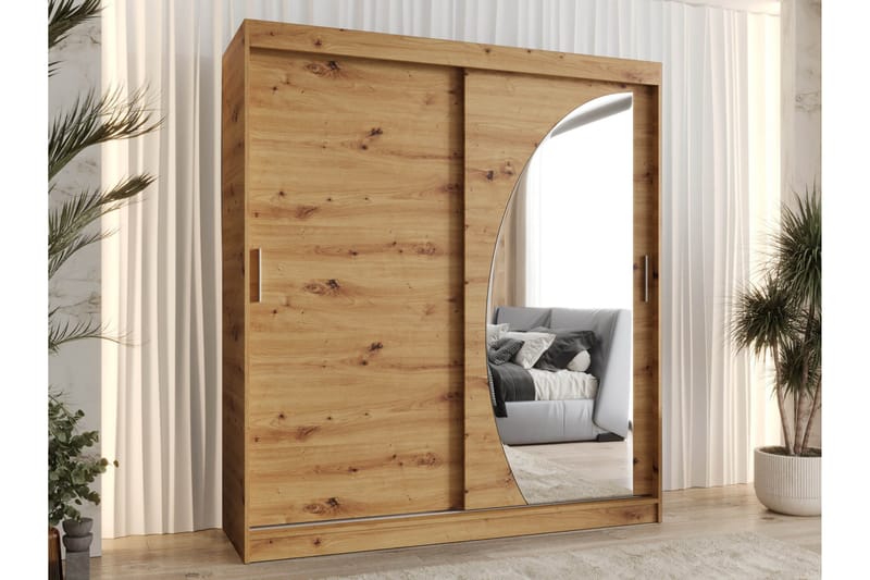 Amira Garderob m. Spegel 180x200 cm - Förvaring - Klädförvaring - Garderob & garderobssystem