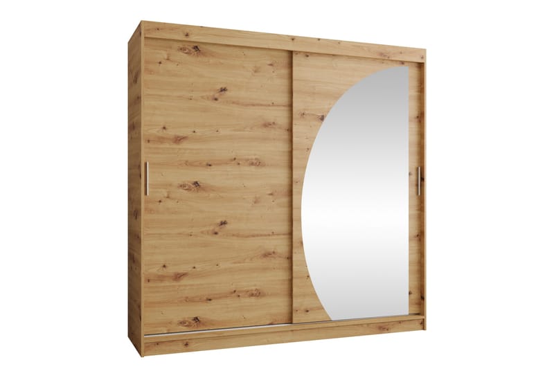 Amira Garderob m. Spegel 200x200 cm - Brun - Förvaring - Klädförvaring - Garderob & garderobssystem