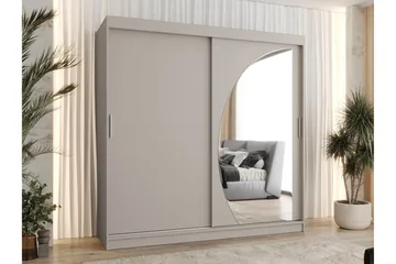 Amira Garderob m. Spegel 200x200 cm - Grön - Förvaring - Klädförvaring - Garderob & garderobssystem