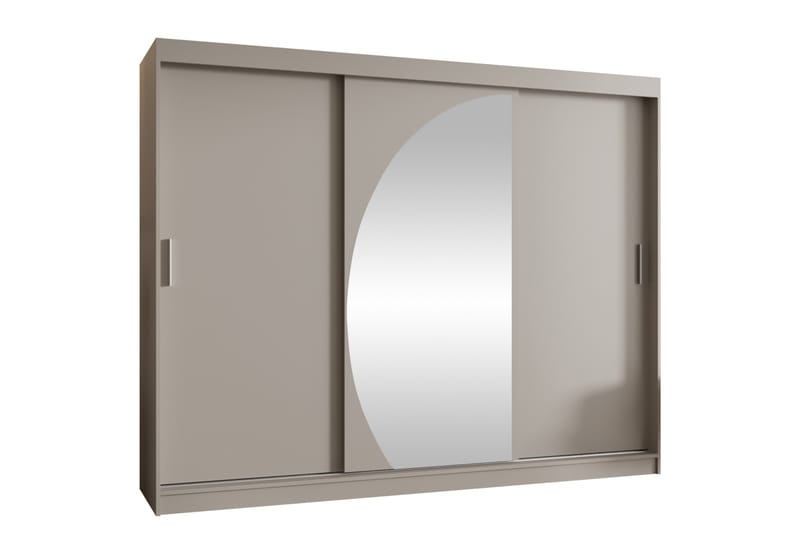 Amira Garderob m. Spegel 250x200 cm - Beige - Förvaring - Klädförvaring - Garderob & garderobssystem