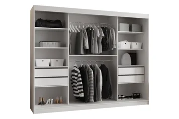Amira Garderob m. Spegel 250x200 cm - Förvaring - Klädförvaring - Garderob & garderobssystem