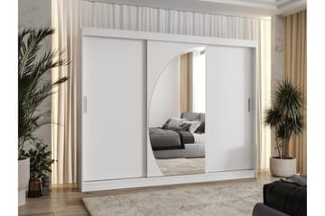 Amira Garderob med Spegel 250x200 cm i Målat Trä - Vit - Förvaring - Klädförvaring - Garderob & garderobssystem