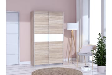 Amyracle Garderob 62x121 cm - Vit/Brun/Grå - Förvaring - Klädförvaring - Garderob & garderobssystem