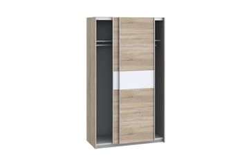 Amyracle Garderob 62x121 cm - Vit/Brun/Grå - Förvaring - Klädförvaring - Garderob & garderobssystem