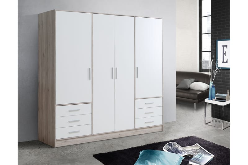 Ashgate Garderob 207 cm - Brun/Vit - Förvaring - Klädf�örvaring - Garderob & garderobssystem