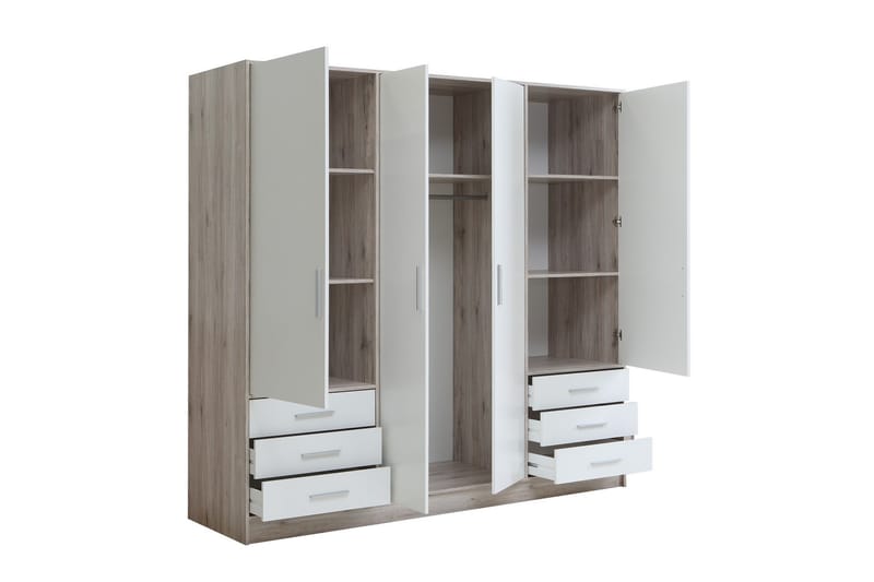 Ashgate Garderob 207 cm - Brun/Vit - Förvaring - Klädförvaring - Garderob & garderobssystem