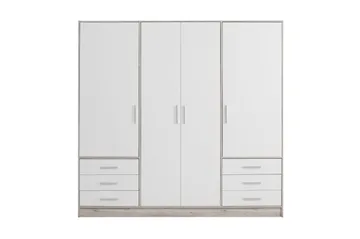 Ashgate Garderob 207 cm - Brun/Vit - Förvaring - Klädförvaring - Garderob & garderobssystem